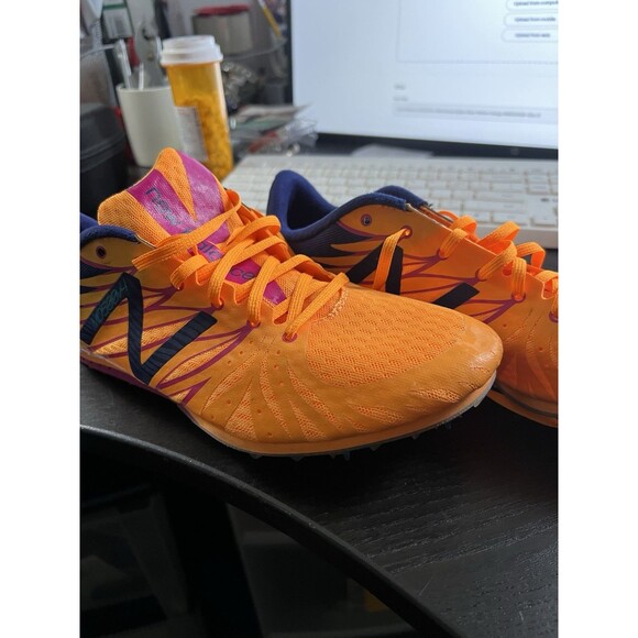 New Balance MD500v4 MensTrack Spikes Blue Yellow Orange MMD500B4 Size 10 - Picture 8 of 10